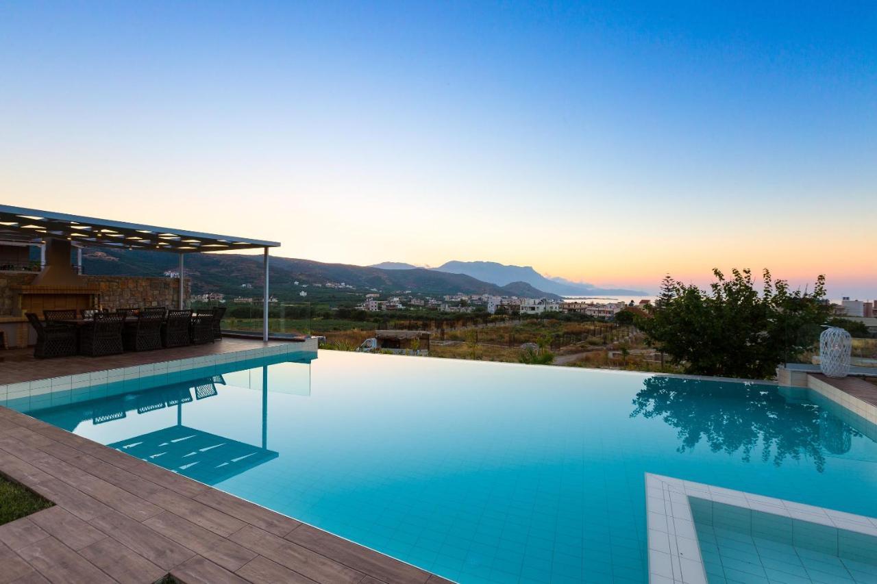Villa Anemeli - Luxury Pool Villa With Gorgeous Seaview Kíssamos Exterior foto
